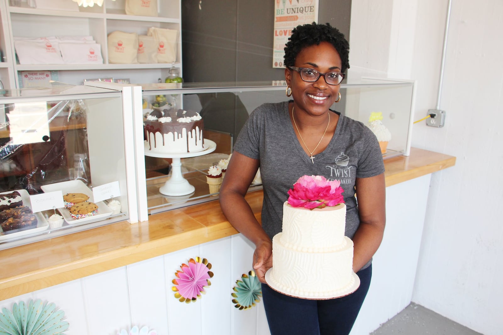 Alexandra Rivers, owner of Twist Cupcakery downtown.