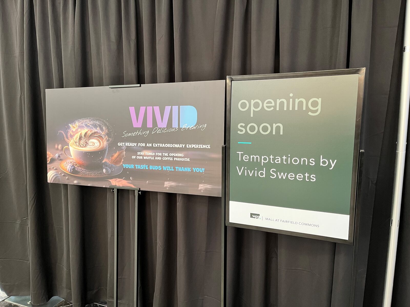 Vivid Sweets will serve brewed coffee, waffle crepes, ice cream, milkshakes and more in the food court at The Mall at Fairfield Commons. NATALIE JONES/STAFF