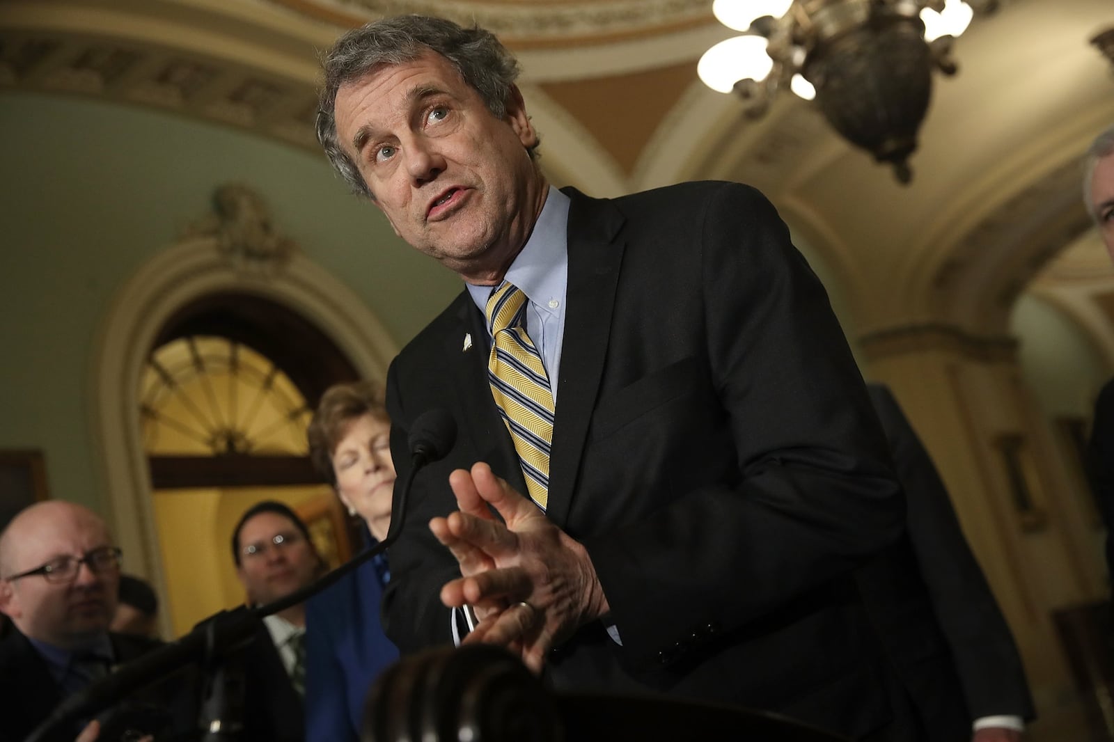 Sen. Sherrod Brown, D-Ohio. Despite speaking at a progressive forum with various potential presidential candidates, Brown — who is in the middle of a re-election battle — says he’s not intending to run for the nation’s highest office. (Photo by Win McNamee/Getty Images)