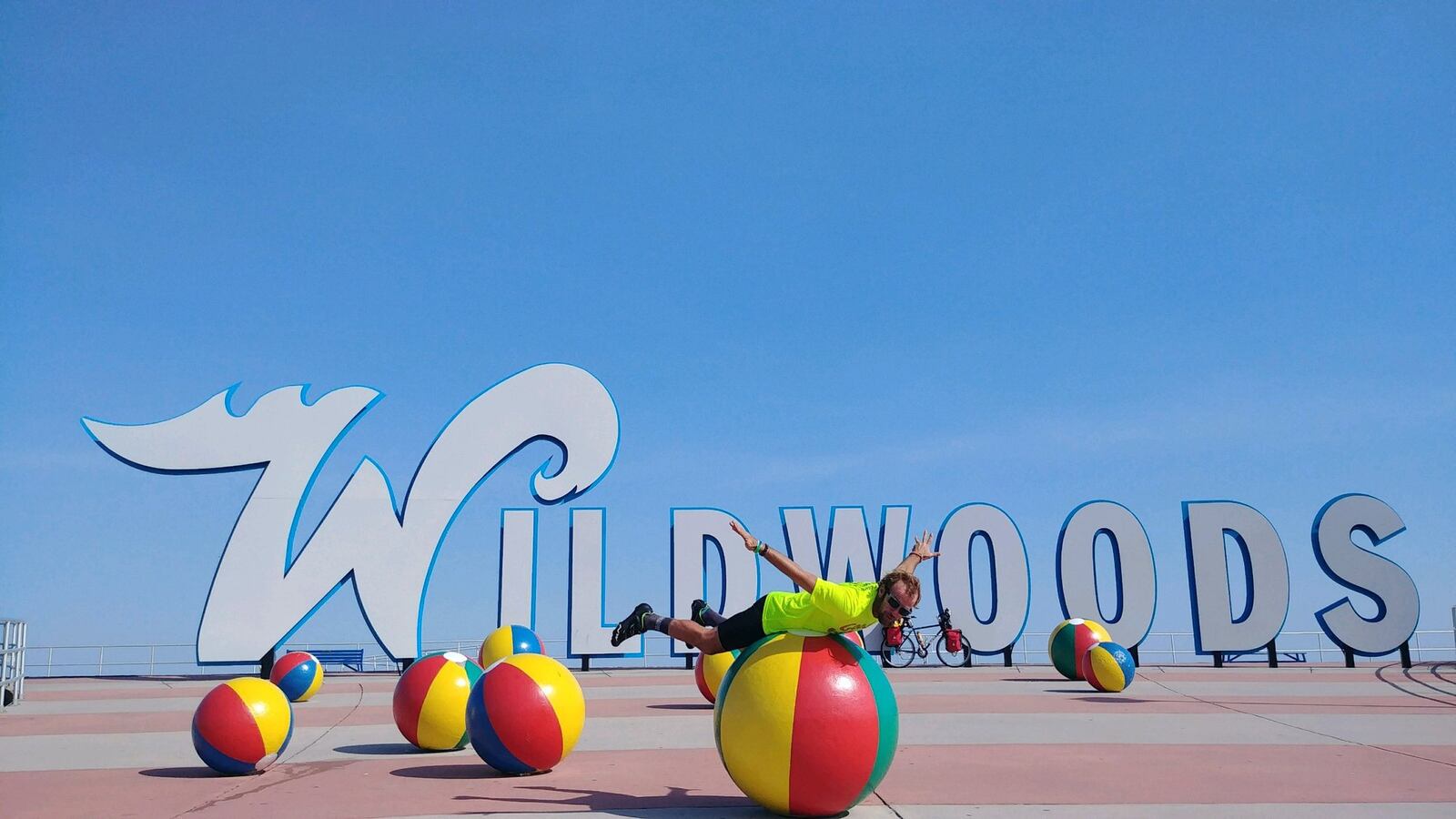 Tom Helbig stopped in Wildwoods, N.J., during the tour. CONTRIBUTED