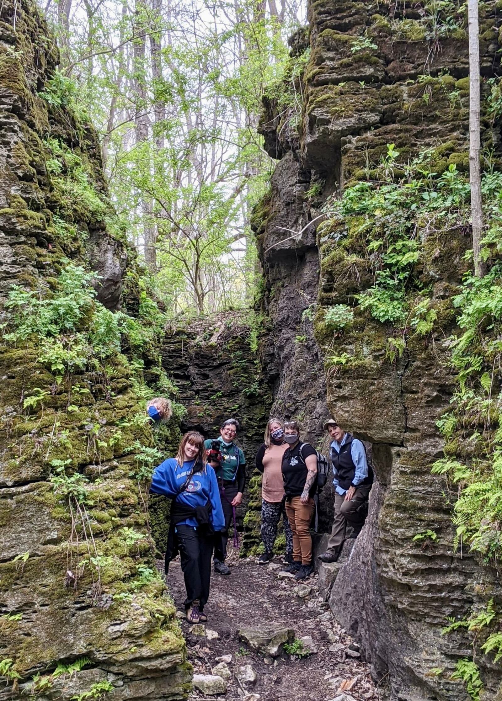 Greene County Parks & Trails naturalist Mel Grosvenor leading a group along the trails of the Indian Mound Reserve during a recent EverWalk - CONTRIBUTED