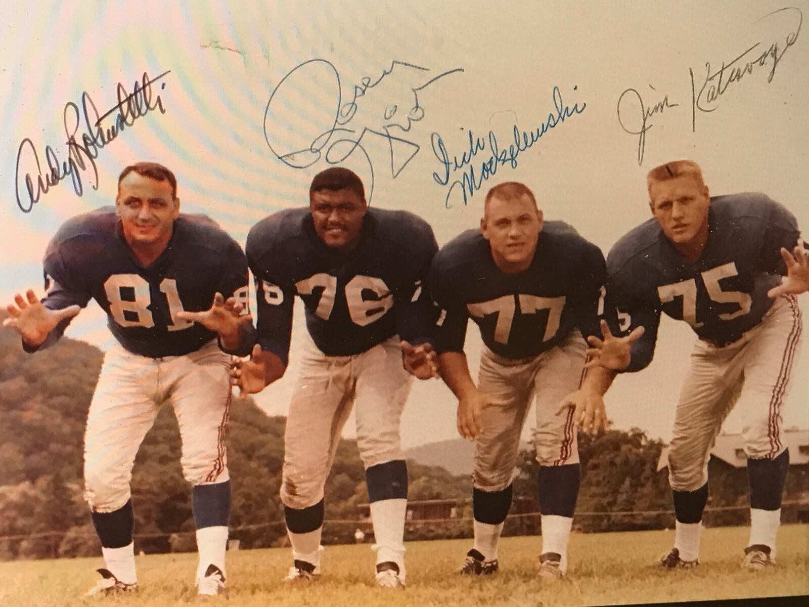 The New York Giants vaunted defensive front, nicknamed “The Fearsome Foursome” featured  (left to right) Andy Robustelli, Rosey Grier, Dick Modzelewski and Jim Katcavage. CONTRIBUTED