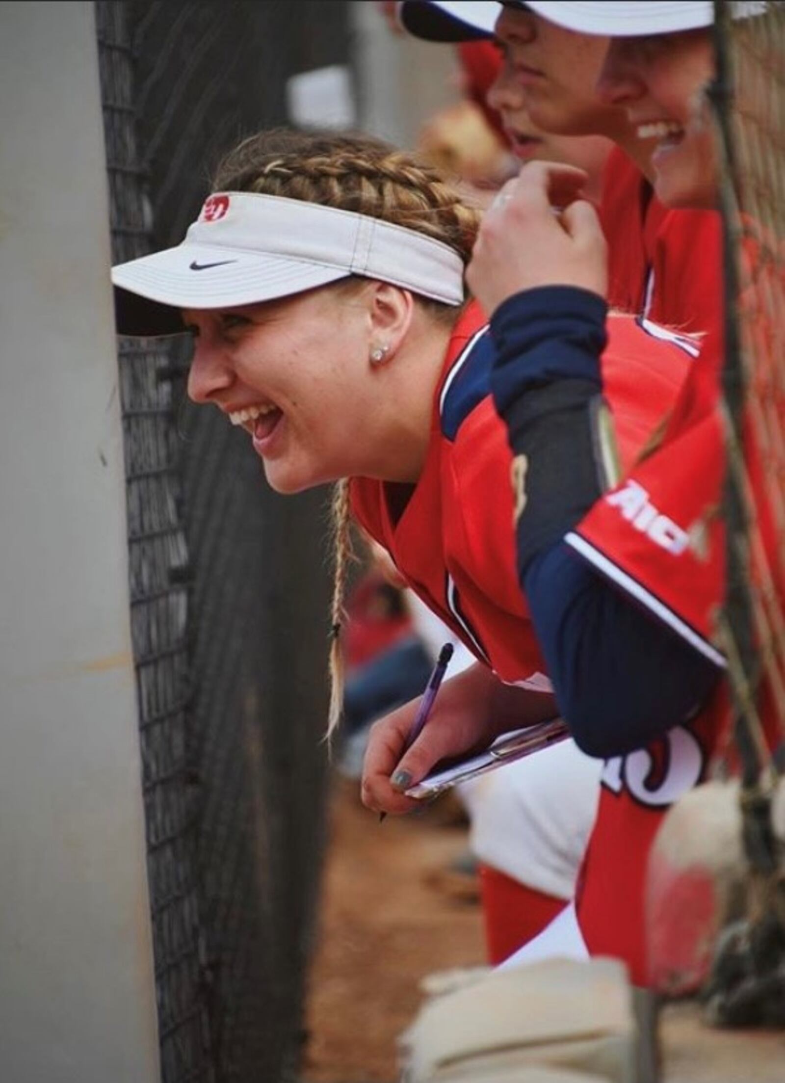 Megan Gist, junior infielder from Modesto, California who helped orchestrate the students-and senior citizens project with SAAC community service co-chair Hannah Osland. CONTRIBUTED