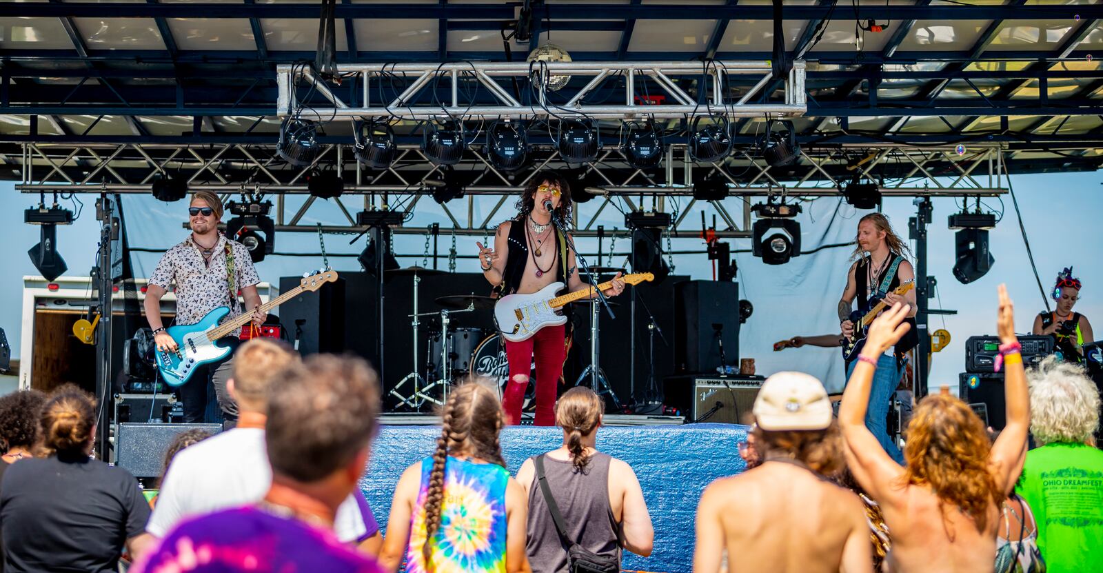 Dayton-based band, Bohemian Funk, performing at Dreamfest.