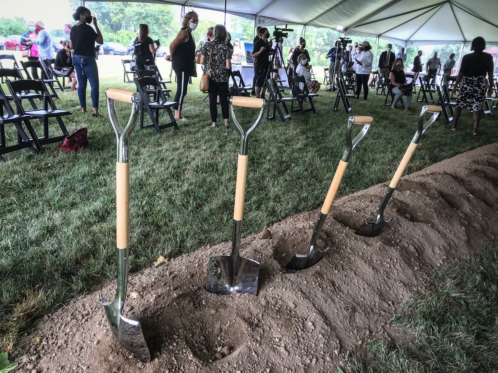 Five Rivers Health Centers held a  groundbreaking  Wednesday morning.. The  Edgemont Campus will be built on Miami Chapel Rd. in Dayton. JIM NOELKER/STAFF