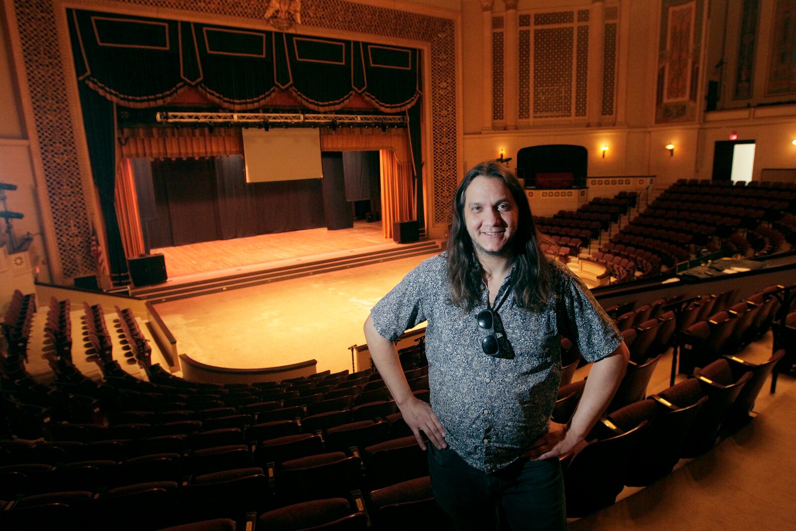 Brian Johnson is the production and promotions manager for Dayton Masonic Live. The Masonic Center is hosting more live music each year. LISA POWELL / STAFF