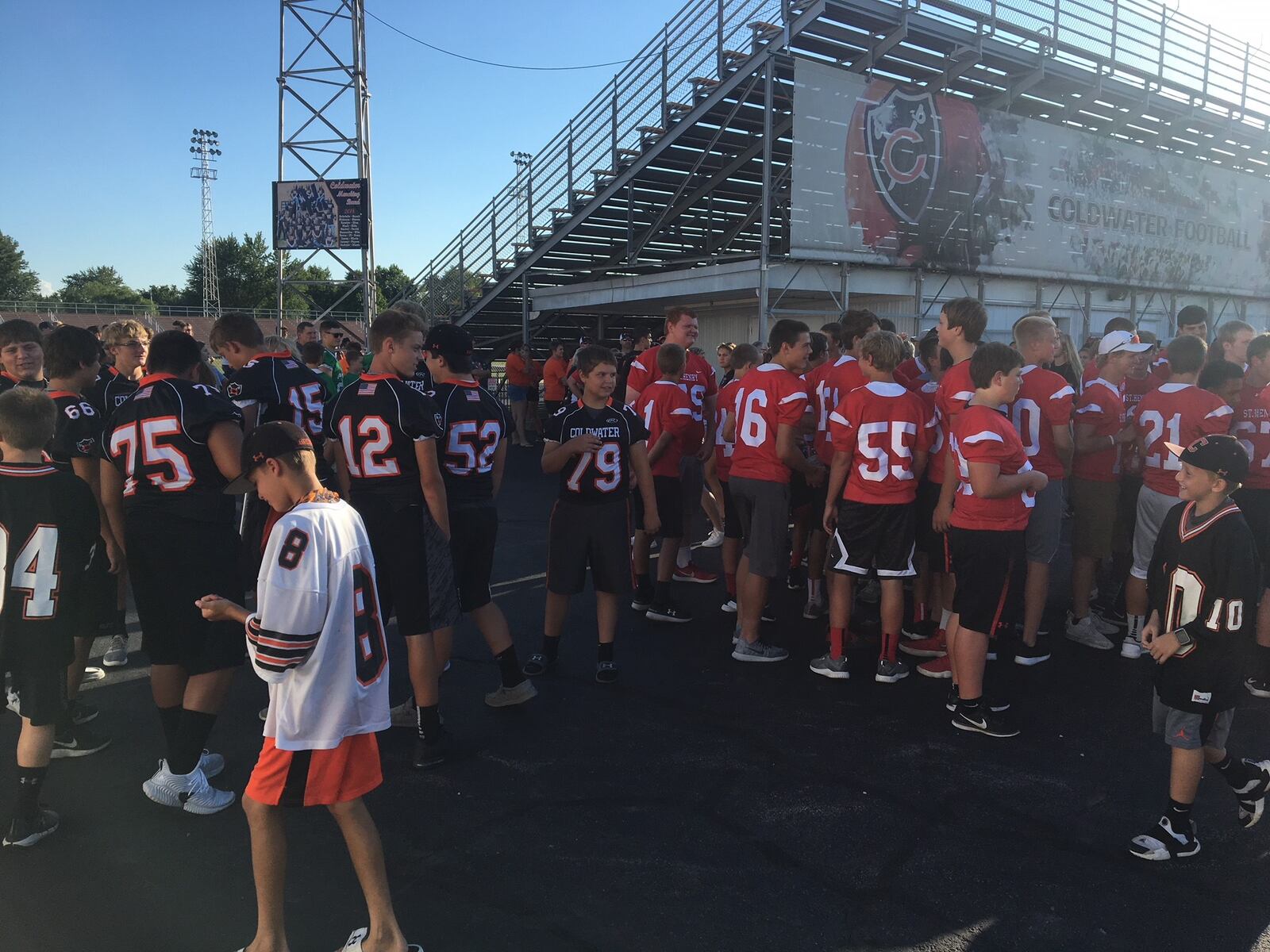 Photo: Hundreds responded to a tweet Monday to show support for injured Coldwater JV football player Shane Homan. (Mike Burianek/Staff)