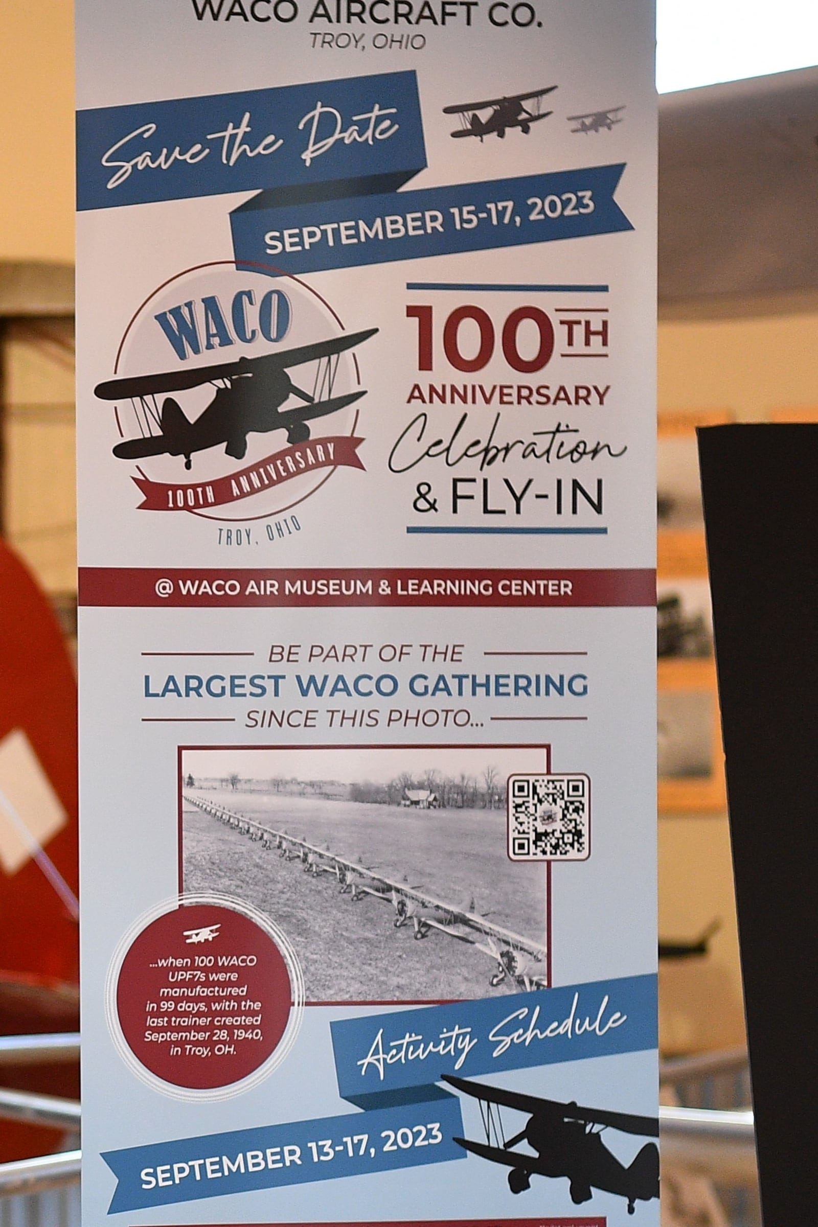 The WACO Museum in Troy will hold a 100th anniversary celebration and fly-in Sept. 15-17, 2023. CONTRIBUTED PHOTO