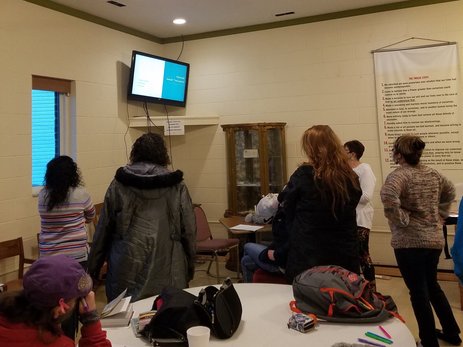 Oasis House members learn about handling emotions during a session called “Chicken Soup for the Mind, Body and Spirit”