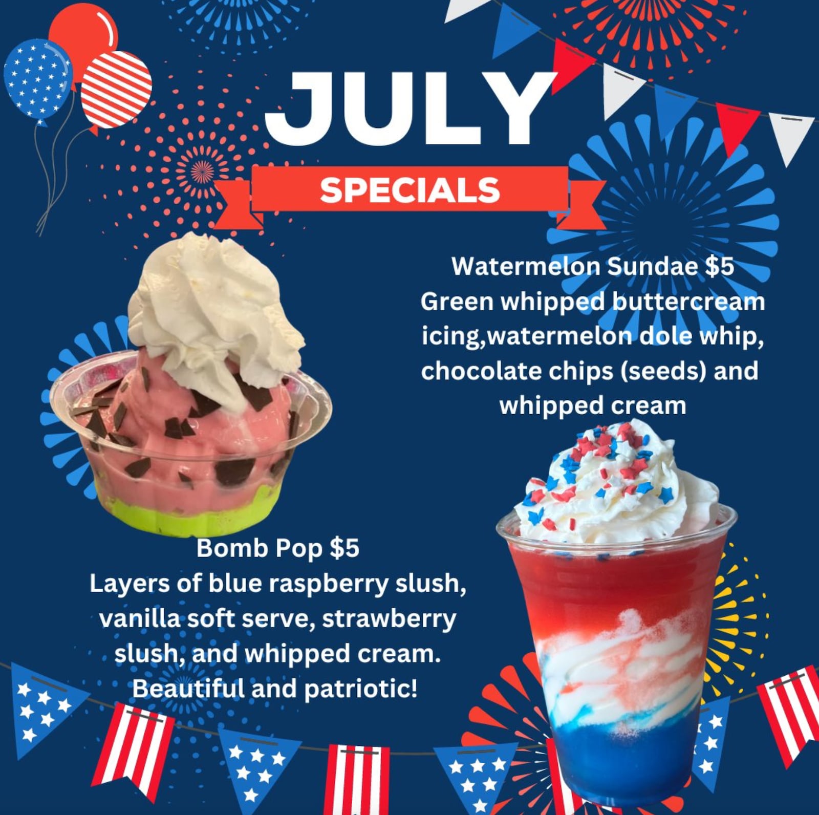 What's the Scoop? July 2024 specials