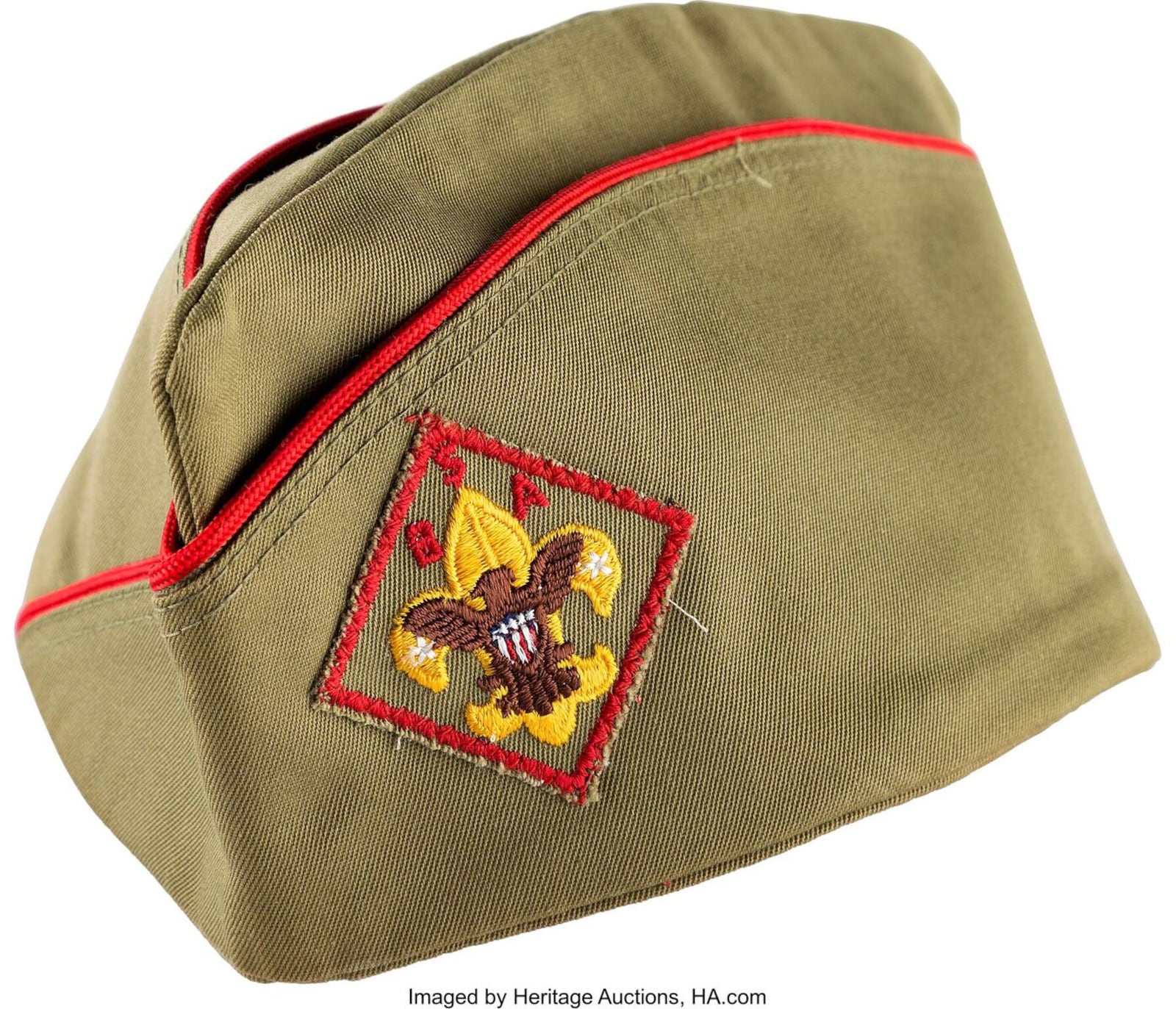 Neil Armstrong's Boy Scouts Cap. Armstrong became an Eagle Scout, the organization's highest rank, at the age of 17. HERITAGE AUCTIONS, HA.COM