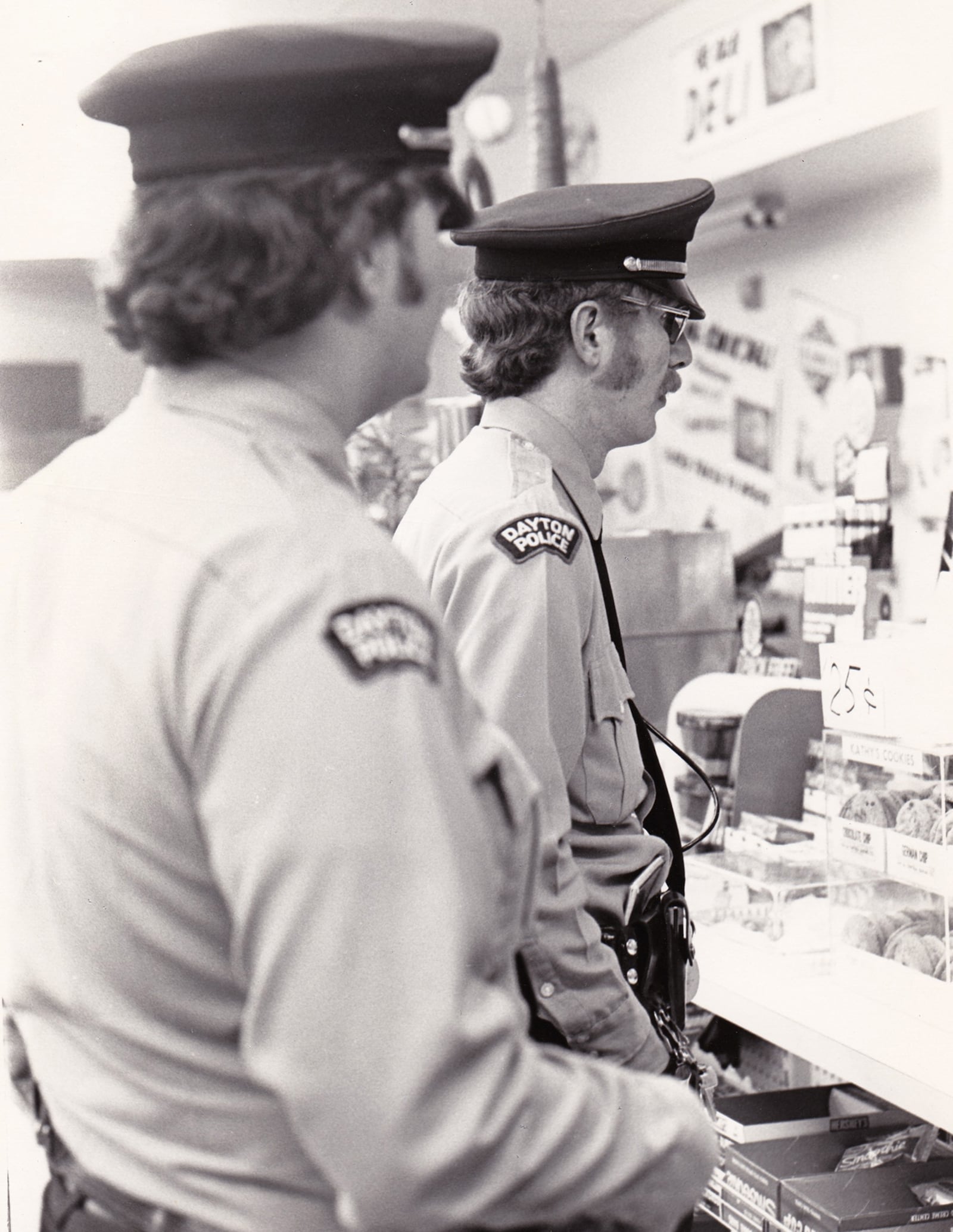 Dayton Police Officer William Steven Whalen (right) photographed in the 1980s with Officer Jeffery Carter. Officer Whalen was killed in the line of duty in 1991.  DAYTON POLICE HISTORY FOUNDATION