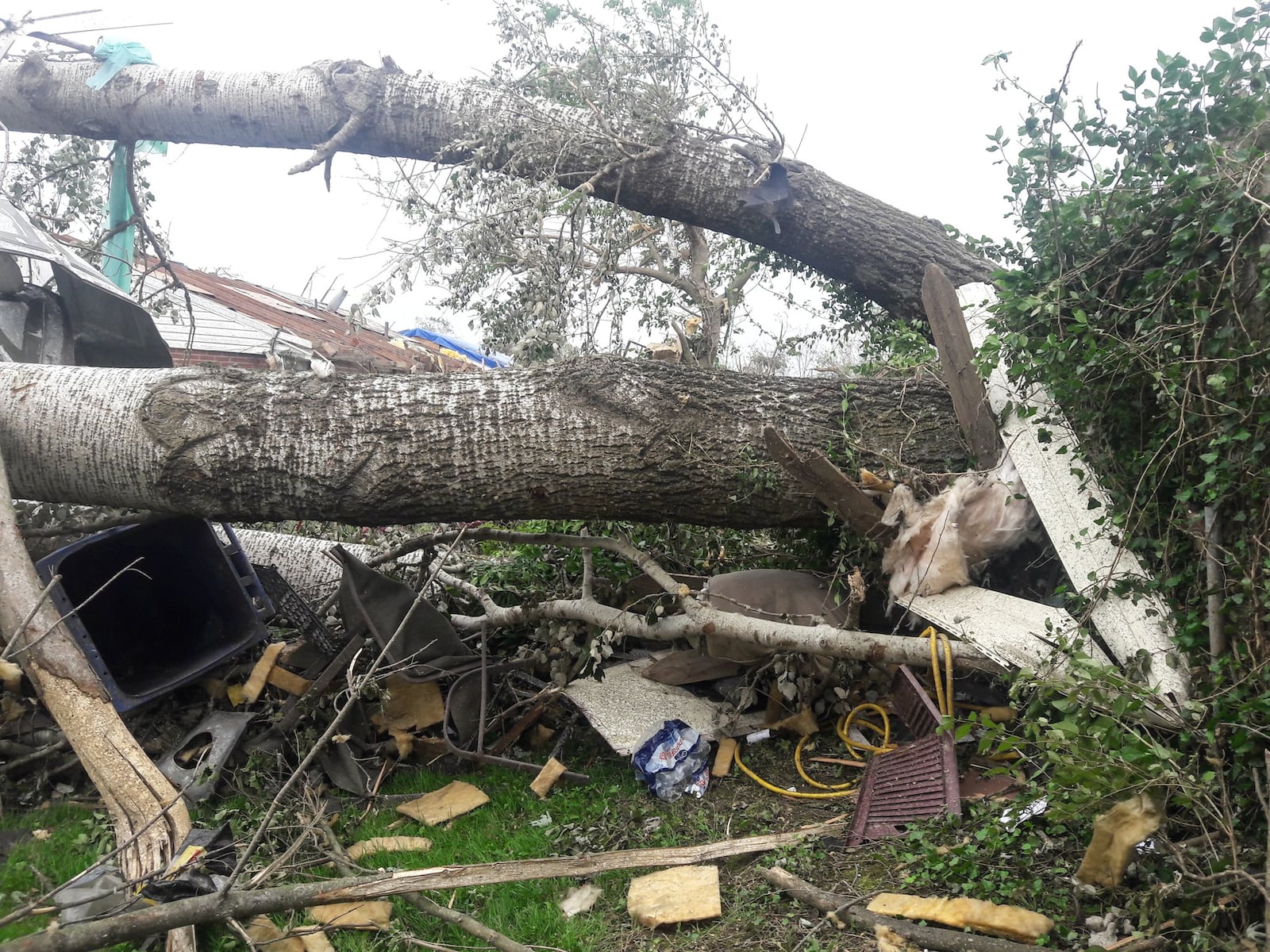 The home of Ed and Anne Kirklin on Crosswell Avenue in Brookville is seen soon after the tornado. The Kirklins decided to not rebuild and moved to Englewood. SUBMITTED