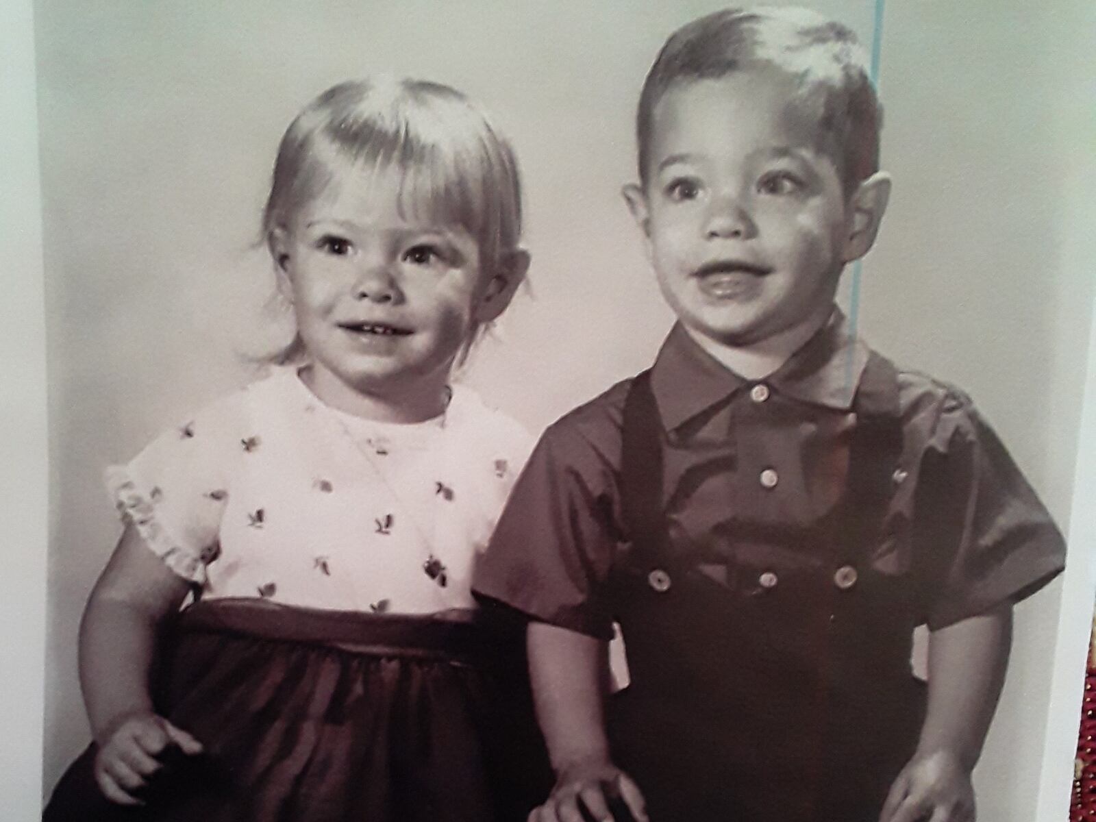 Dave Miller and twin sister Debbie when they were three years old. Four months ago Debbie was the stem cell donor for the bone marrow transplant that has saved Dave’s life as he battled acute myeloid leukemia (ACL.) CONTRIBUTED