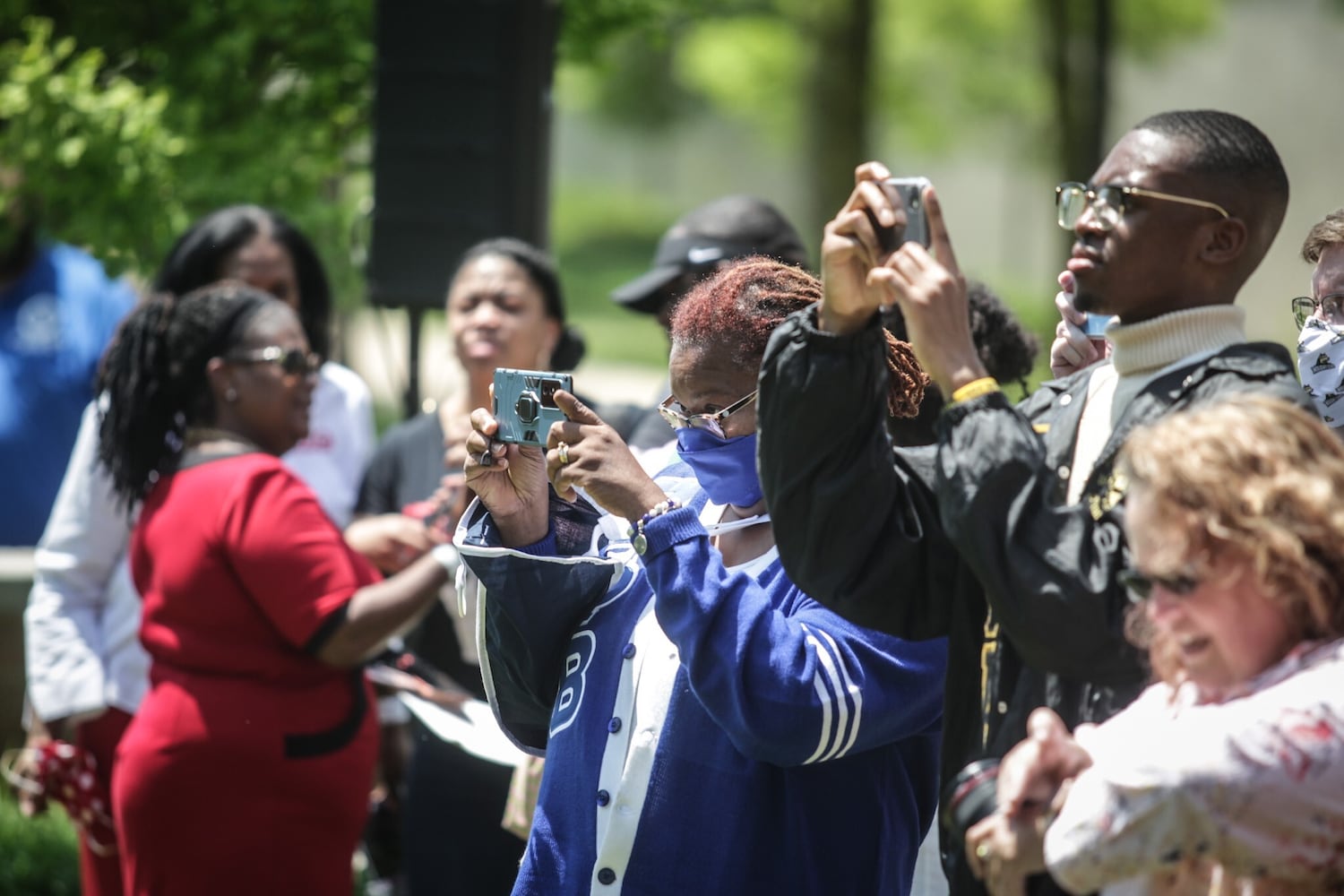 PHOTOS: Sculpture at WSU honors African-American fraternities, sororities