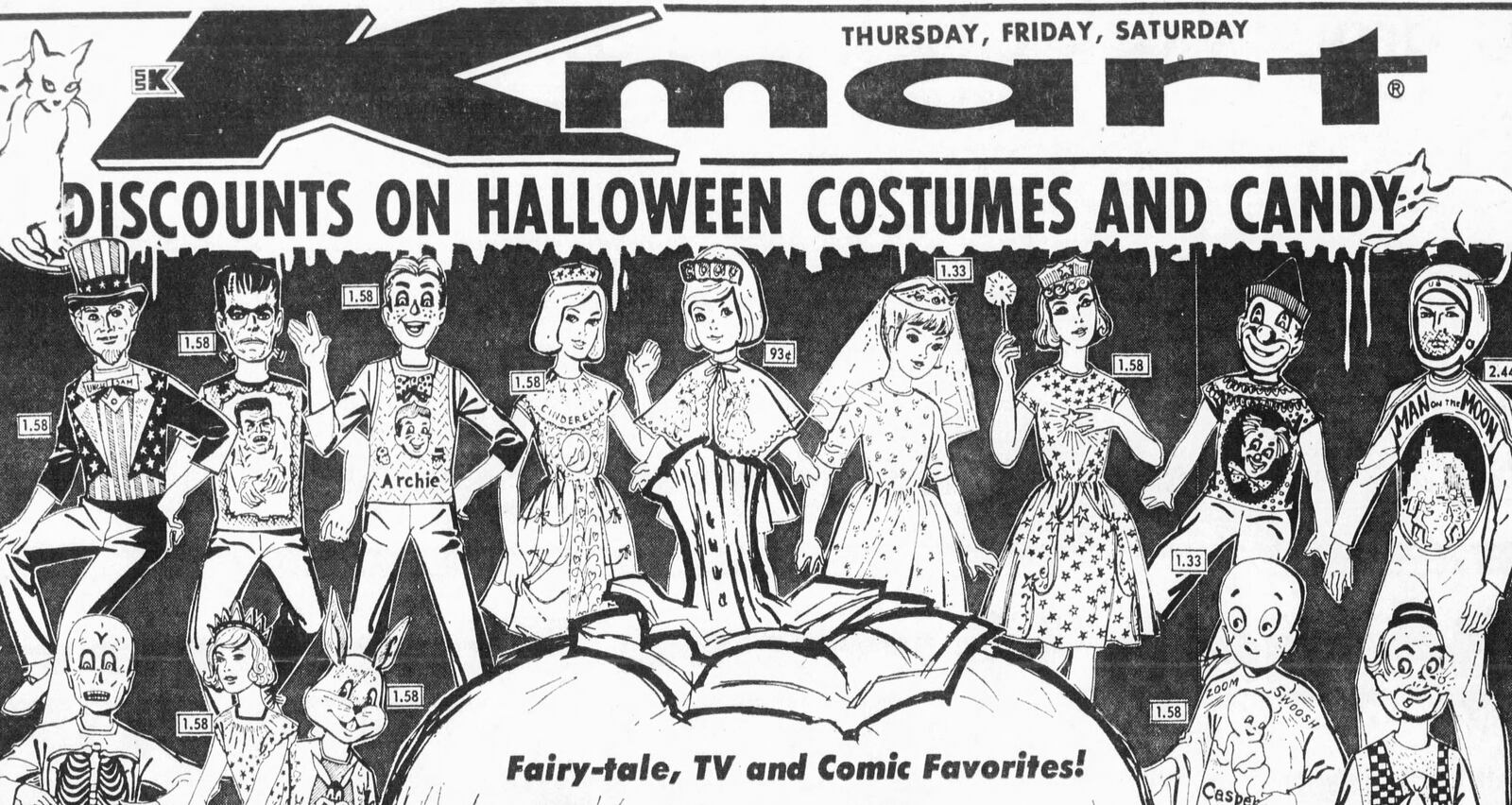 An advertisement for Halloween costumes in the Dayton Daily News during the 1970s. DAYTON DAILY NEWS ARCHIVES