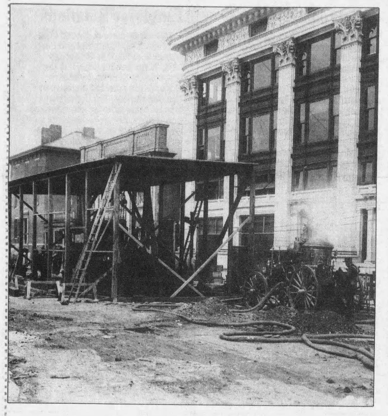 After the 1913 flood, Ludlow Street 
was in bad shape and there were many repairs to make at the news building.. DAYTON DAILY NEWS ARCHIVES