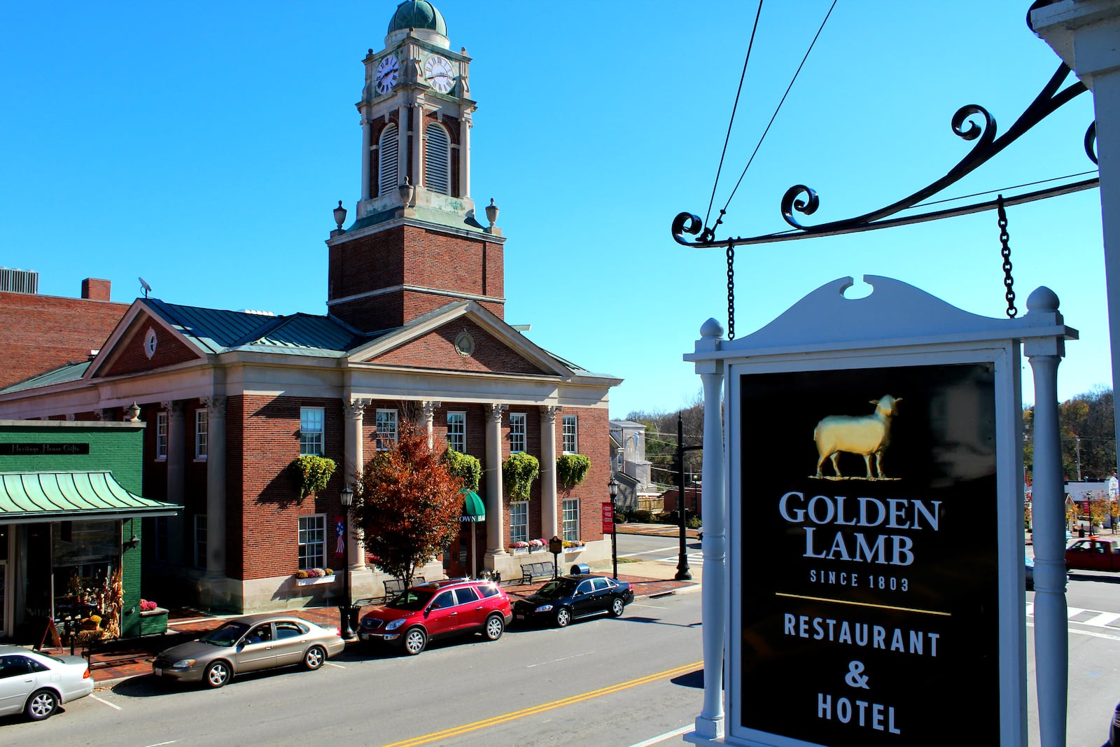 The Golden Lamb, Ohio’s longest continually operating business, sits opposite Lebanon’s City Hall at 27 S. Broadway St.. FILE