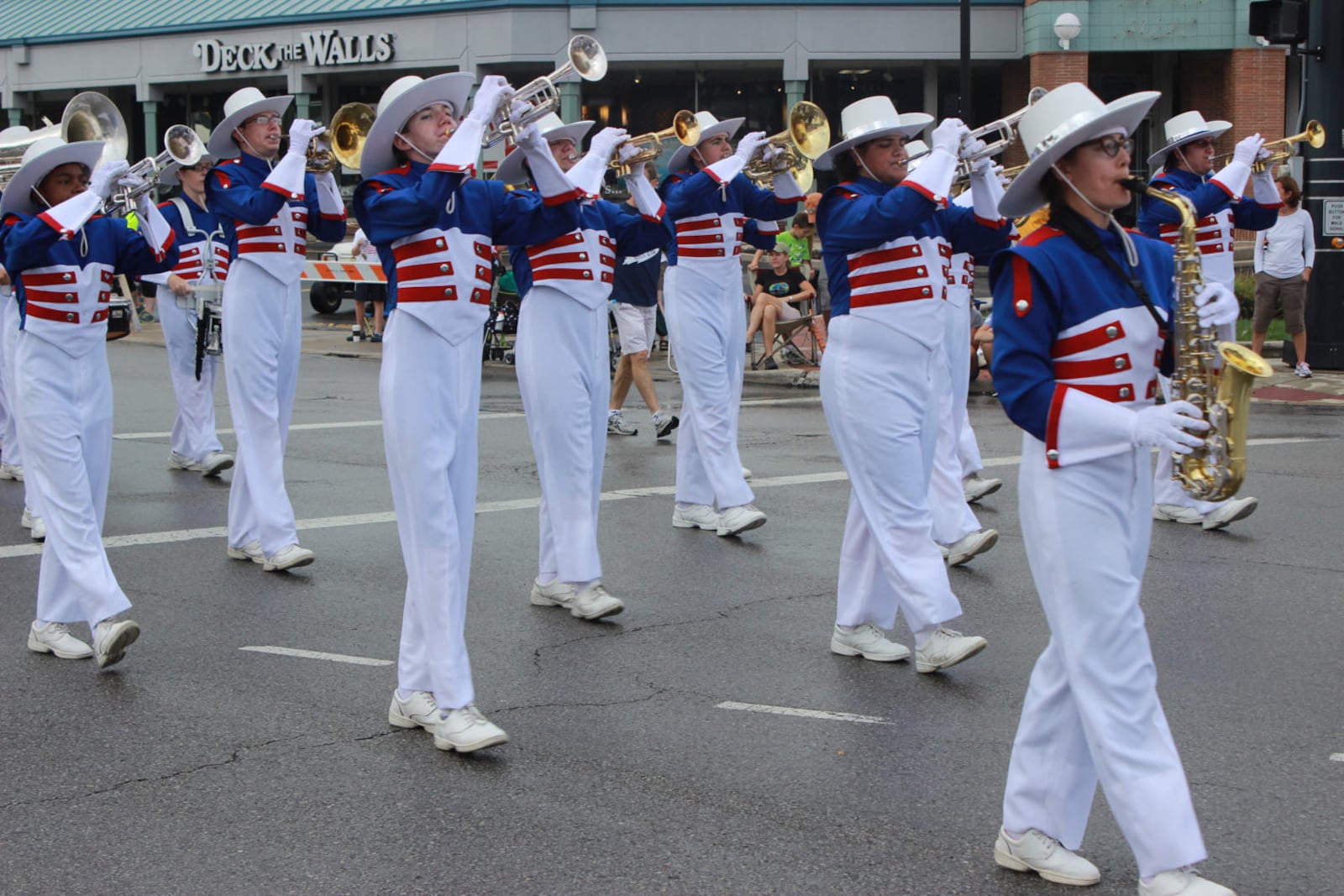 Far Hills Avenue was lined with people watching the Holiday At Home Parade Monday, Sept. 1 in Kettering. Michael Franz \ Staff