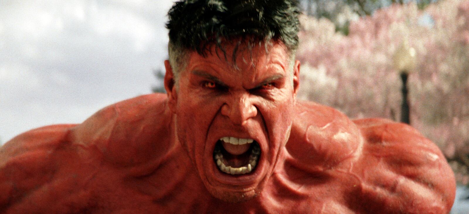 This image released by Disney shows the character Red Hulk, portrayed by Harrison Ford, in a scene from Marvel Studios' "Captain America: Brave New World." (Marvel Studios-Disney via AP)