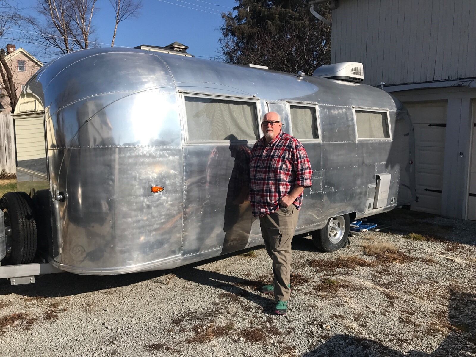 Dean Gillispie next to the 1963 Airstream trailer he completely rebuilt. Tom Archdeacon/CONTRIBUTED