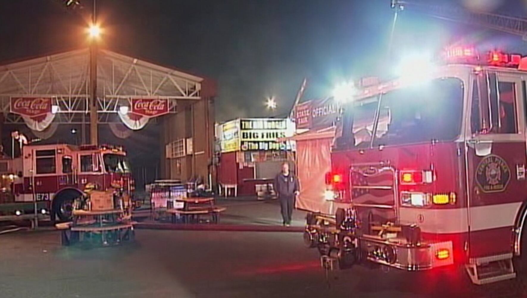 Fire at Washington State Fair Evergreen Hall