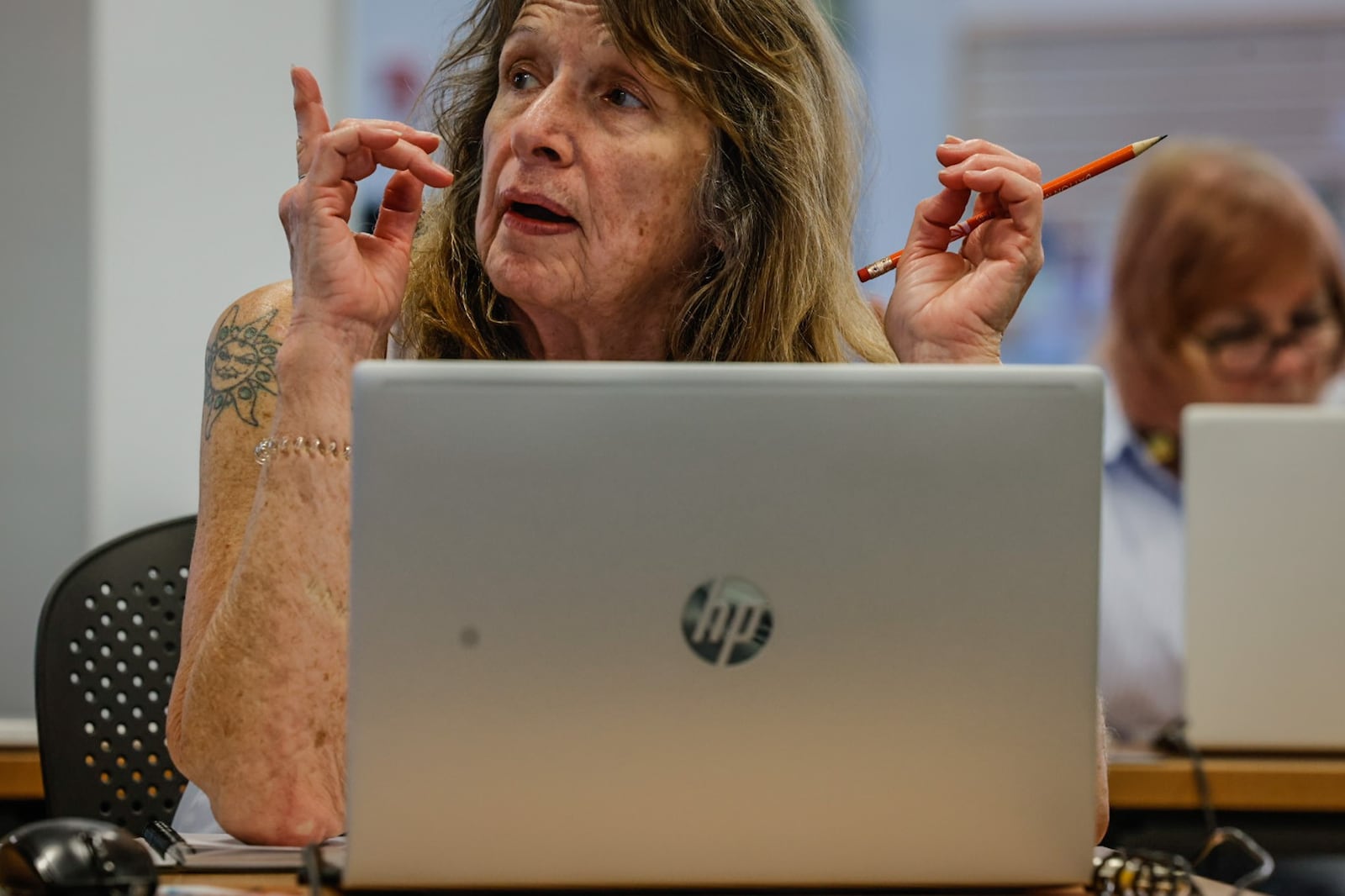 Ellie Short participates in a basic computer class at Dayton Metro Library Main Campus Monday May 22, 2023. JIM NOELKER/STAFF