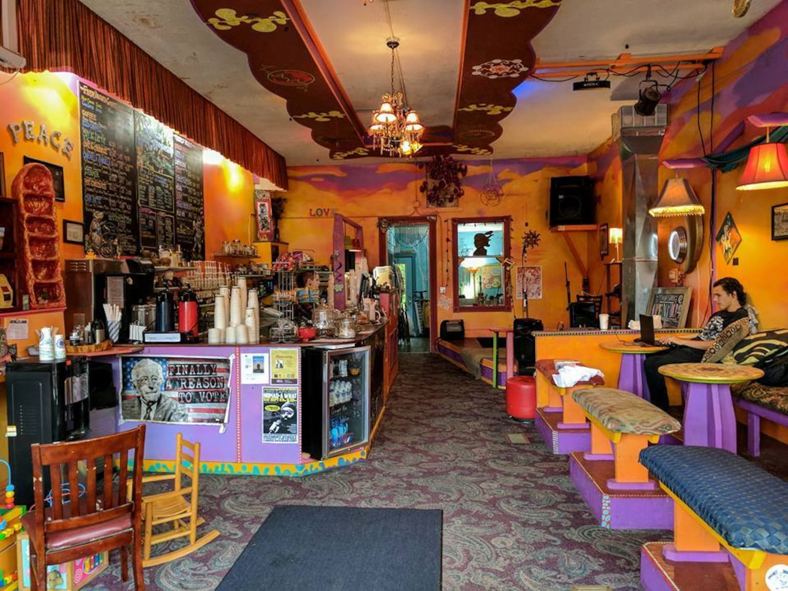 Spirited Goat Coffee House: It's hard to stay in a bad mood at Spirited Goat with so many bright colors decorating the space, not to mention fantastic coffee and snacks. (Source: Facebook)