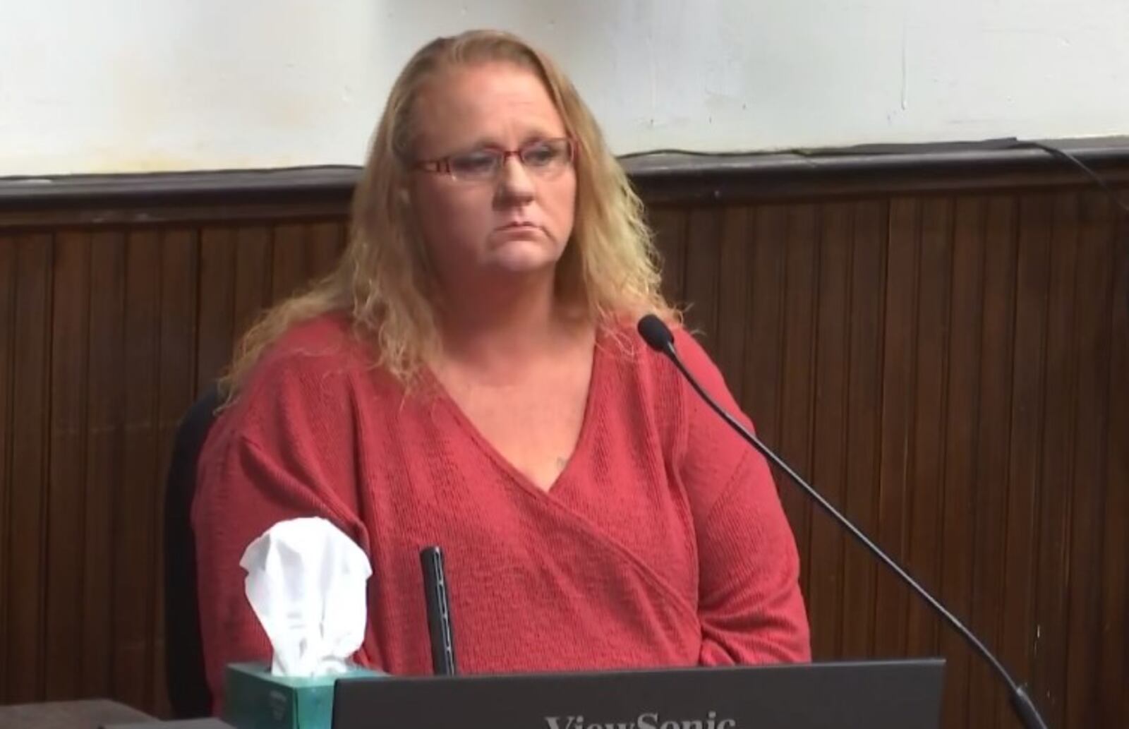 Dana Rhoden's sister-in-law, April Manley, testifies in the murder trial of George Wagner IV in Pike County. Dana Rhoden was one of eight Rhoden family members killed April 22, 2016. CONTRIBUTED/WCPO