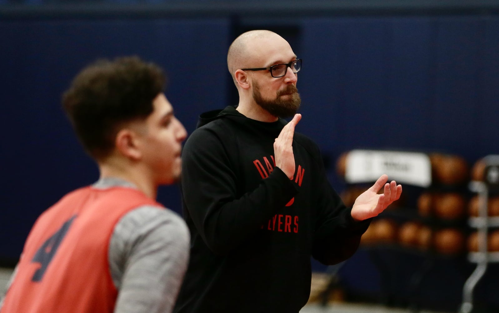 Dayton Flyers practice in Washington