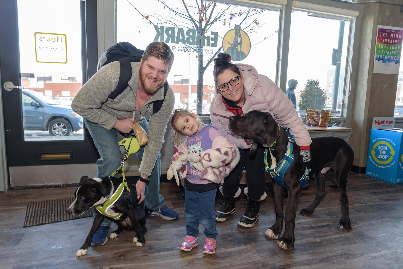 EmBARK Dayton Dog Supply, located at 33 South St. Clair St. in downtown Dayton’s St. Clair Lofts building. EmBARK is downtown Dayton’s first dog boutique. Featured products include bandanas, custom leashes, collars, grooming supplies and dog food. TOM GILLIAM / CONTRIBUTING PHOTOGRAPHER