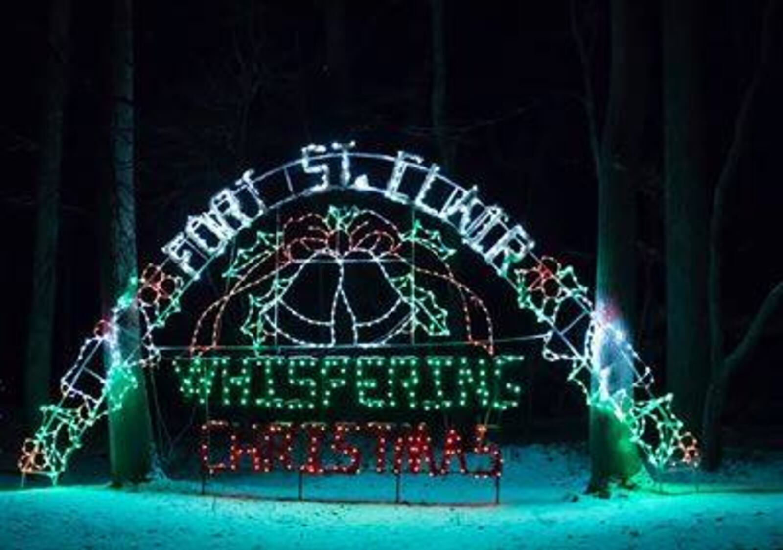 Through Dec. 31, holiday merrymakers can indulge in Eaton's Whispering Christmas lights display at Fort St. Clair State Park.