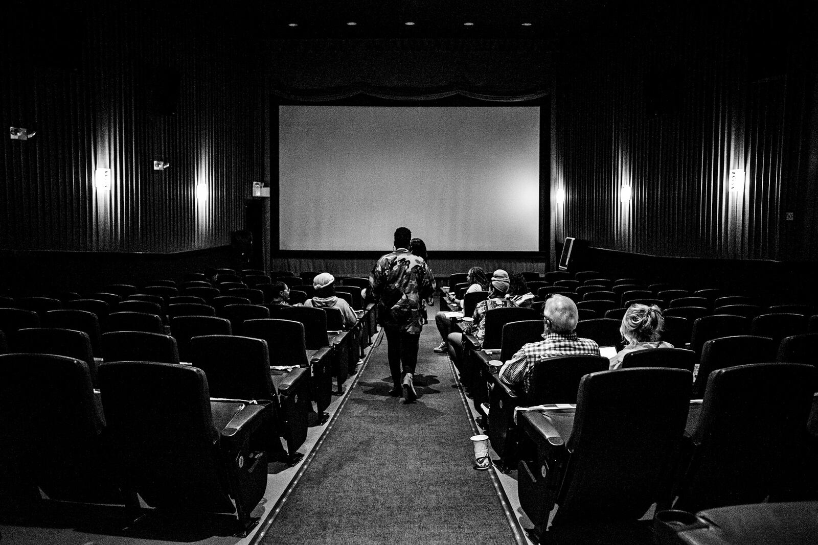 Participants gather into The Neon for a screening courtesy of Scripted in Black. 