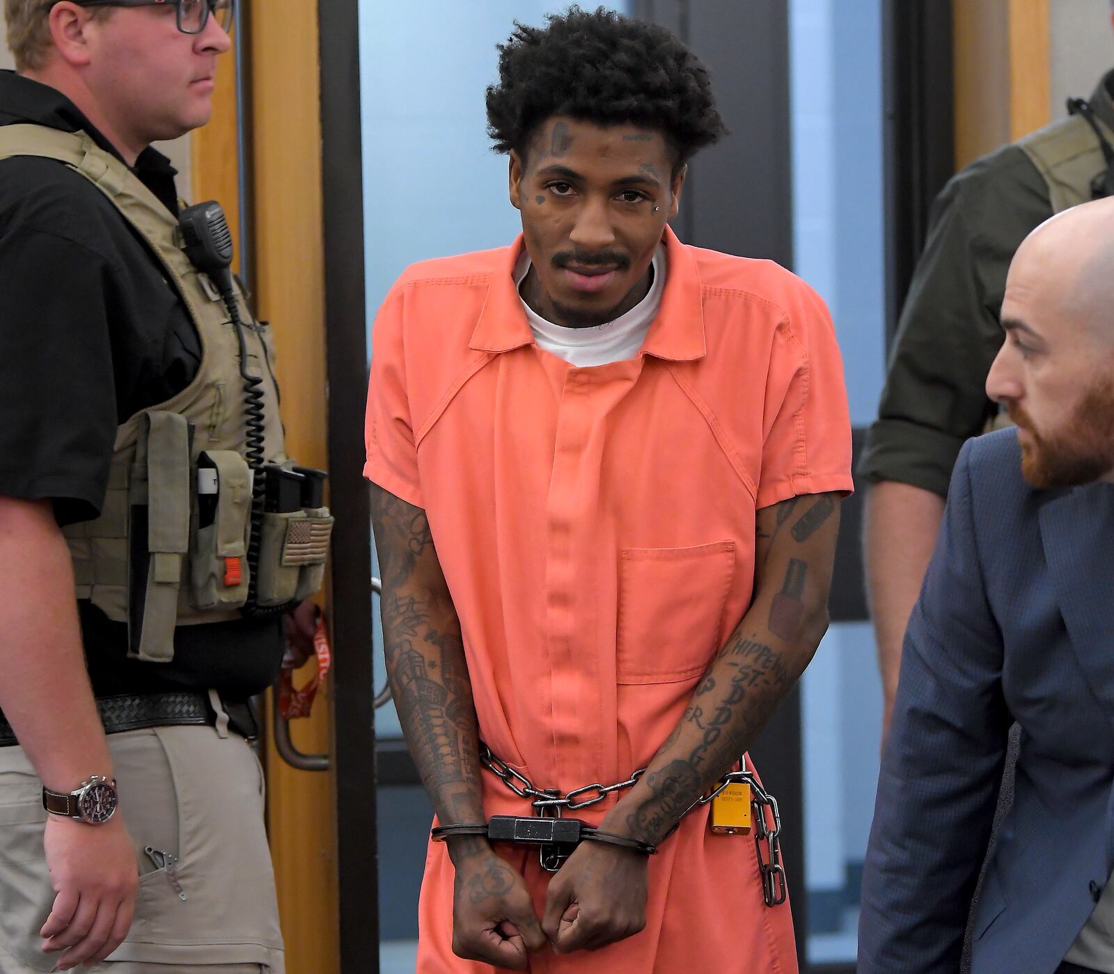 FILE - Kentrell Gaulden, also known as NBA YoungBoy, arrives for a hearing in 1st District Court, on May 9, 2024, in Logan, Utah. (Eli Lucero/The Herald Journal via AP, File)