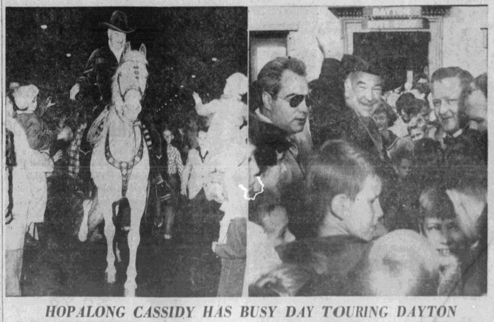 Oct. 16, 1955: Hopalong Cassidy has a busy day touring Dayton in 1955. DAYTON DAILY NEWS ARCHIVES