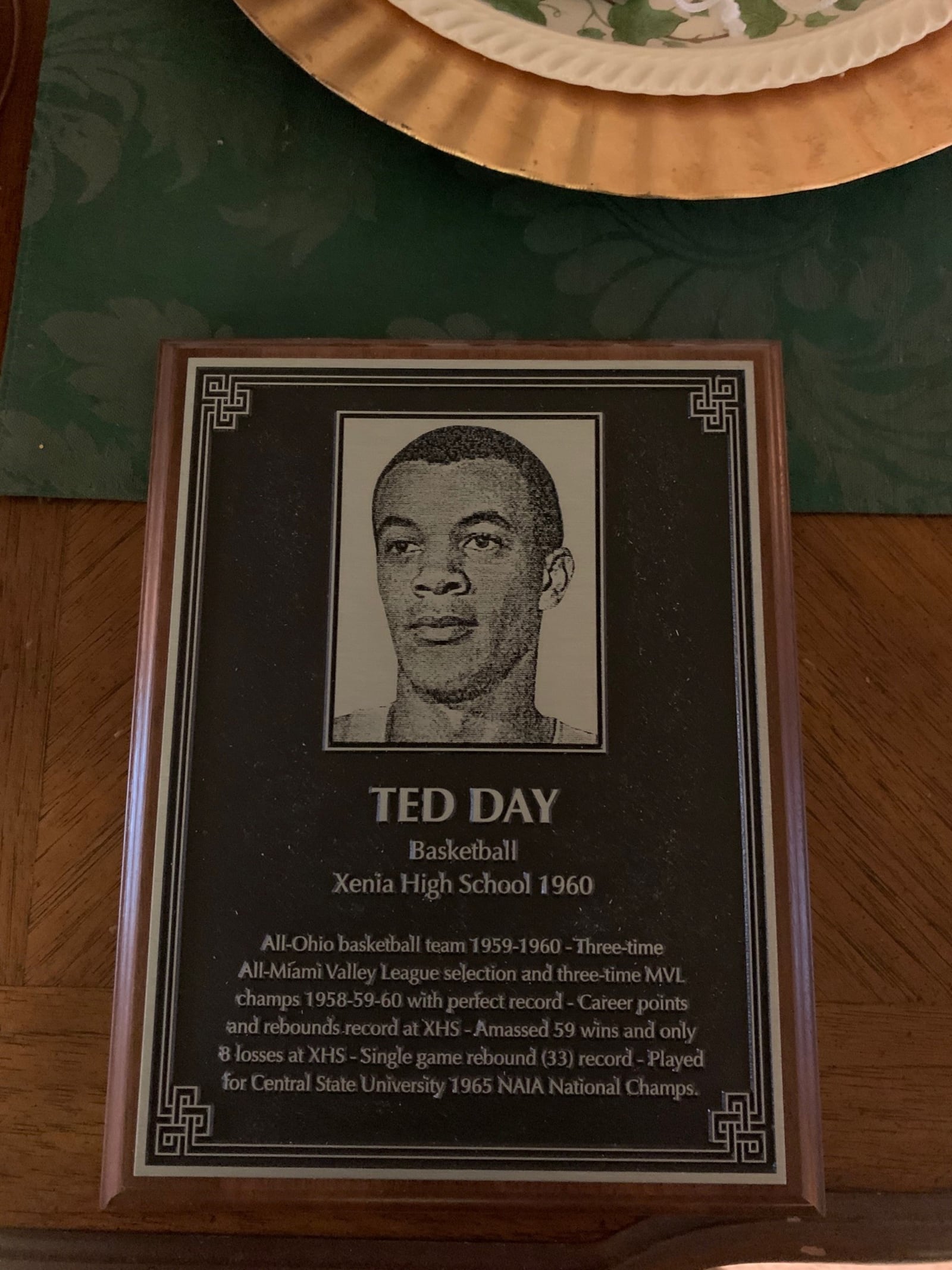 Although he went to all black East High in Xenia as a freshman, Ted Day came to Xenia High as a sophomore when the city’s schools were integrated and became one of the XHS greatest basketball players and a two time All-Ohio selection. When he was inducted into the school’s Hall of Fame a decade ago, he reigned as the all-time career scorer (1,267 points) and rebounder.  He also held the single game rebounding record of 33. CONTRIBUTED