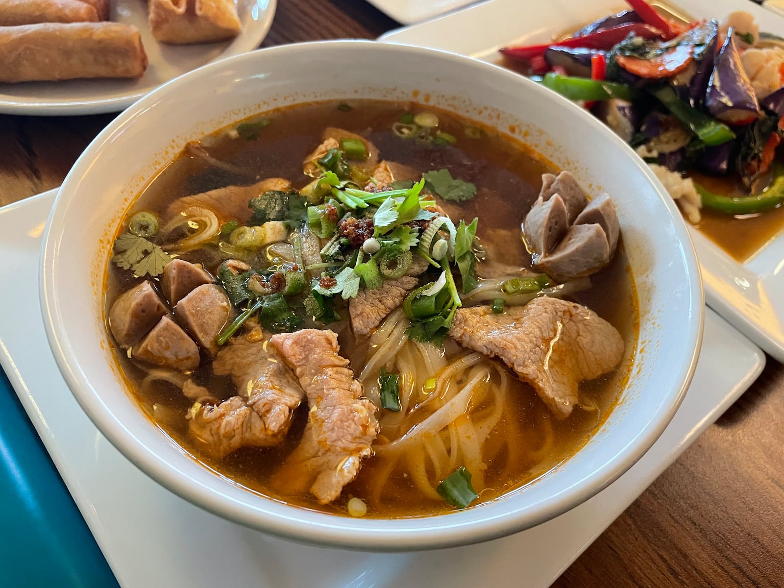 Time4Thai is located at 4622 Brandt Pike in Dayton. Pictured is Beef Noodle Soup. NATALIE JONES/STAFF