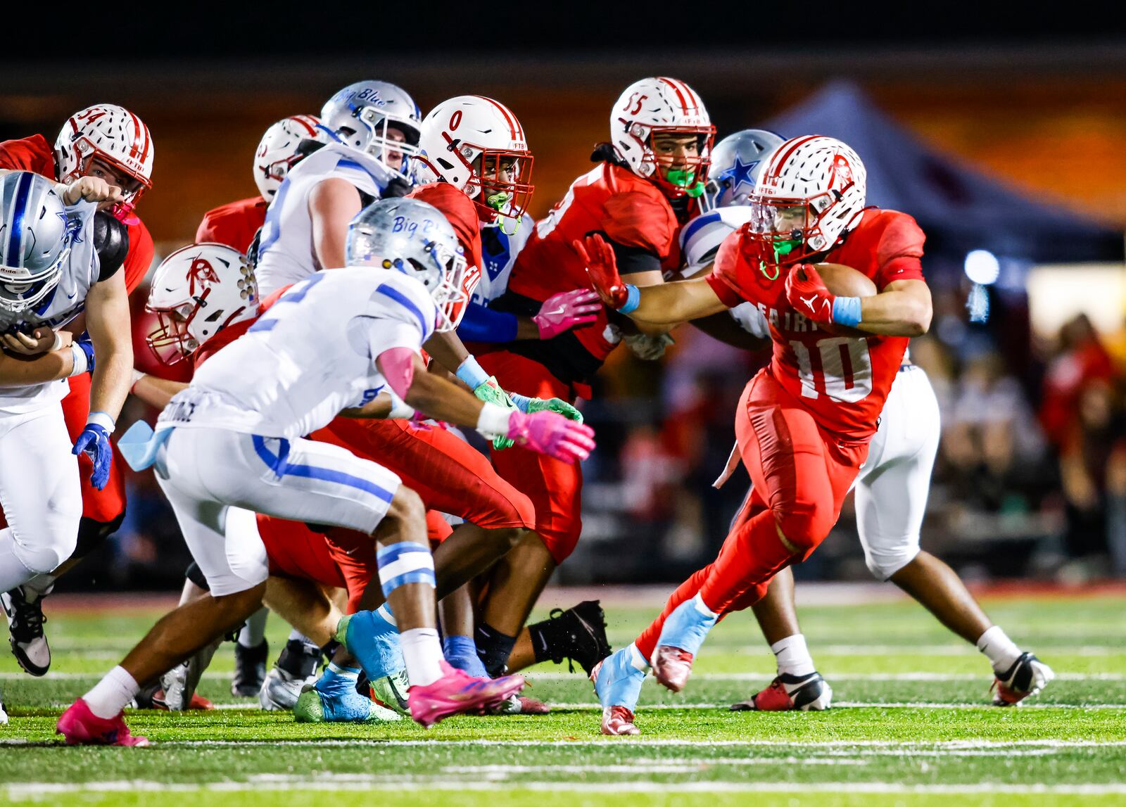 Fairfield running back Tyler George carries the ball during their football game against Hamilton Friday, Oct. 4, 2024 at Fairfield Alumni Stadium. Hamilton won 43-21. NICK GRAHAM/STAFF