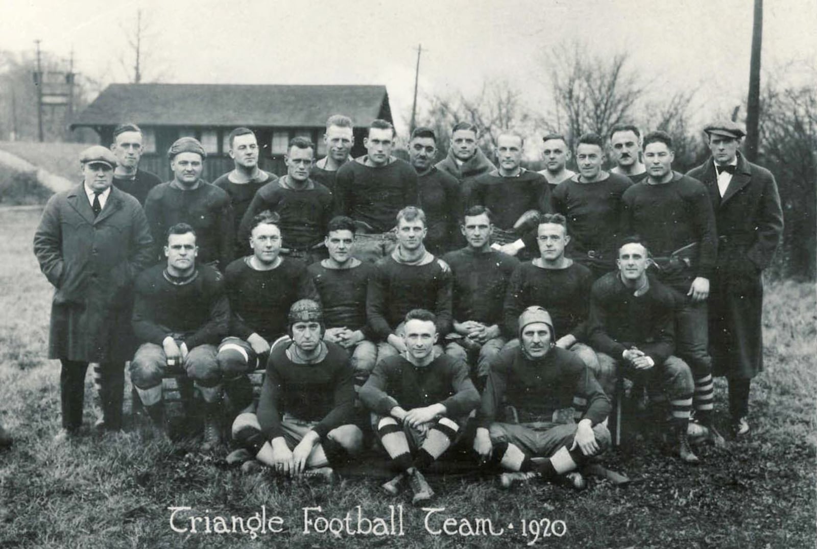 The Dayton Triangles 1920 team photo. The National Football League kicked off its first game ever in Dayton Oct. 3, 1920. DAYTON DAILY NEWS ARCHIVE