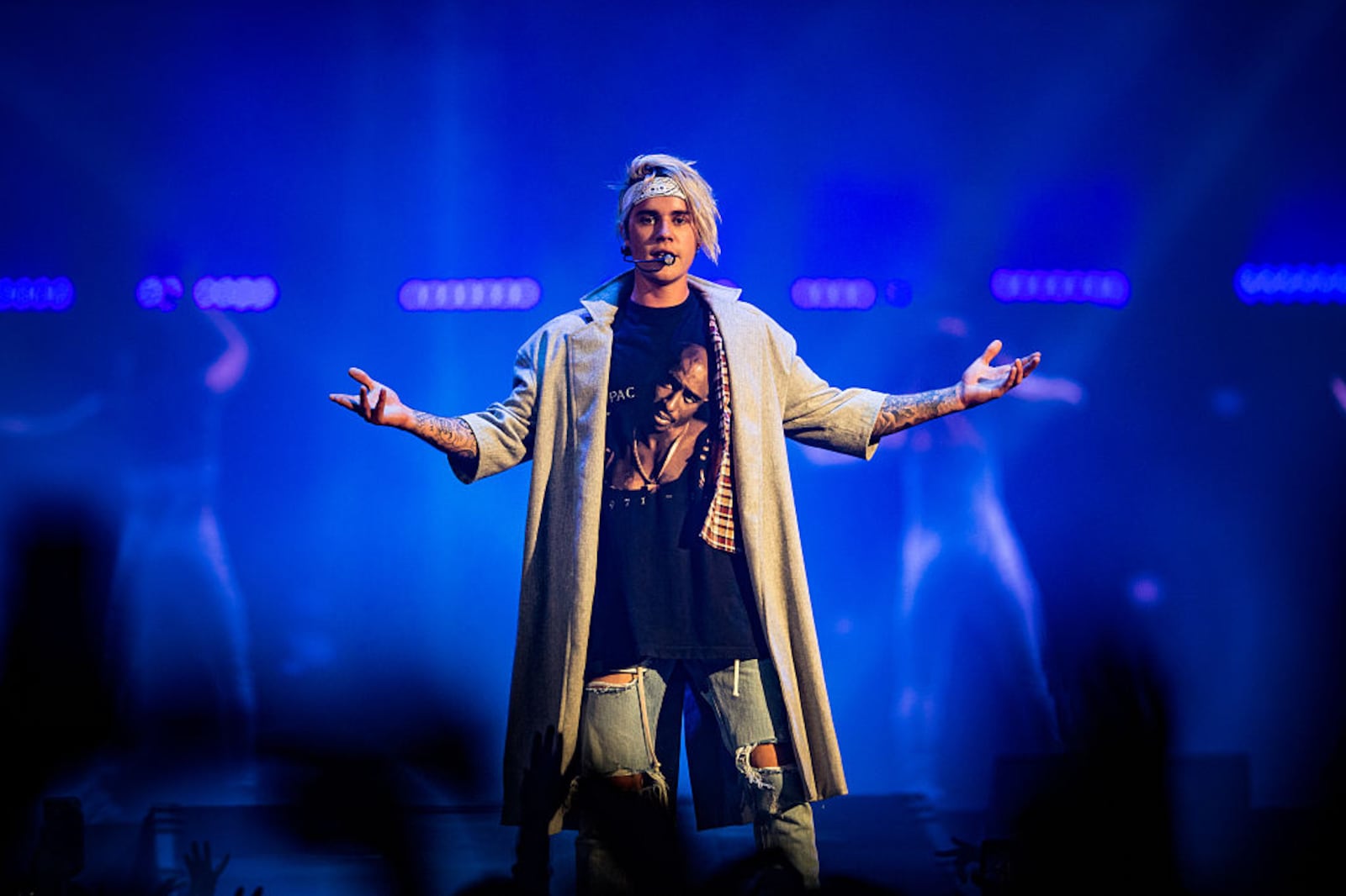 Justin Bieber performs during the 2016 Purpose World Tour at Staples Center on March 20, 2016 in Los Angeles, California. CONTRIBUTED/CHRISTOPHER POLK