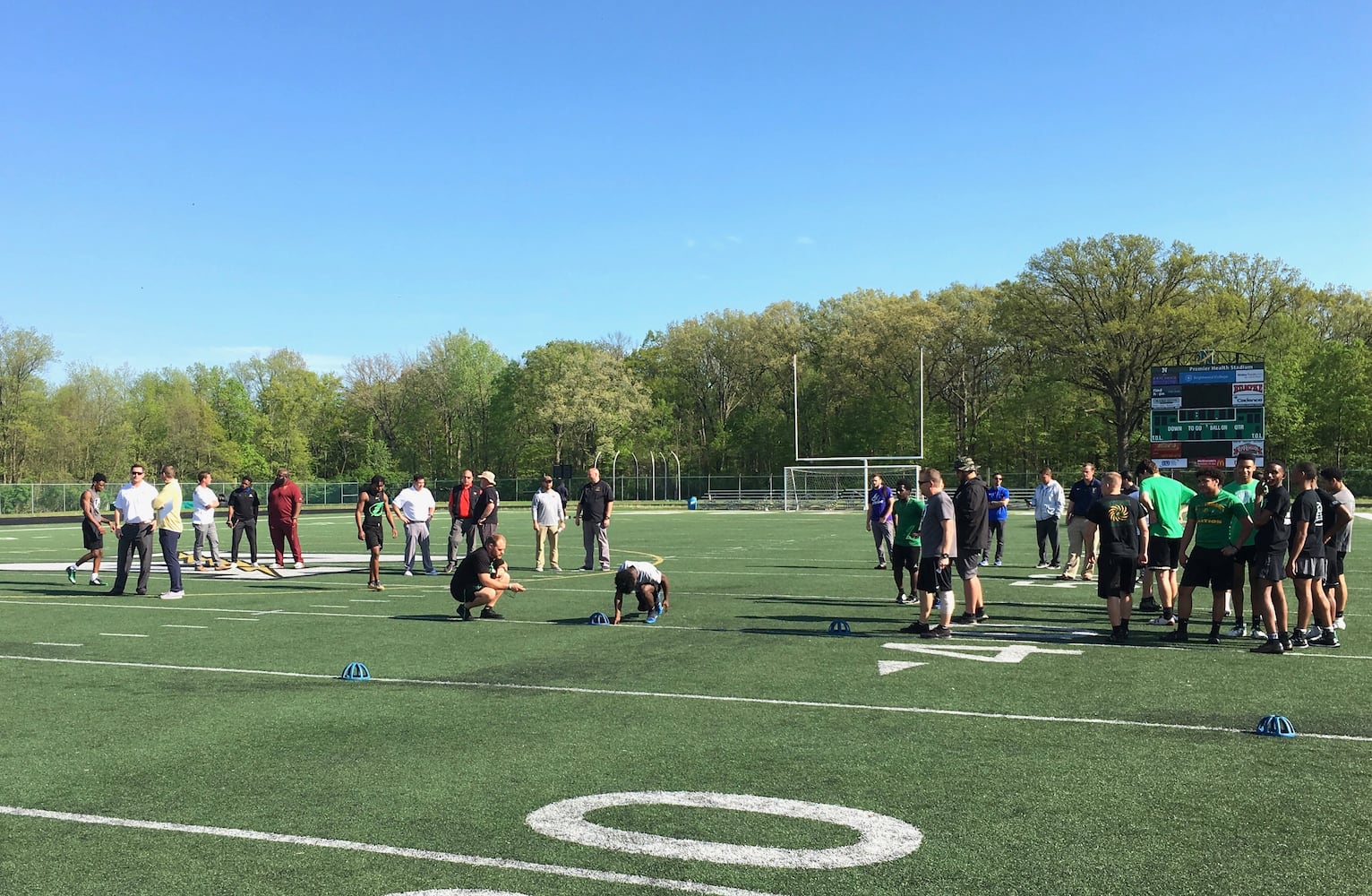 Area high schools host college football scouting combine