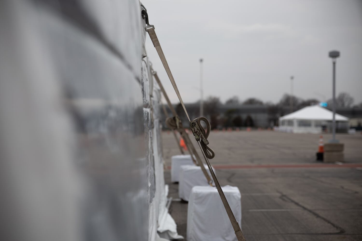 PHOTOS: UD Arena parking lot transformed into drive-up coronavirus testing center