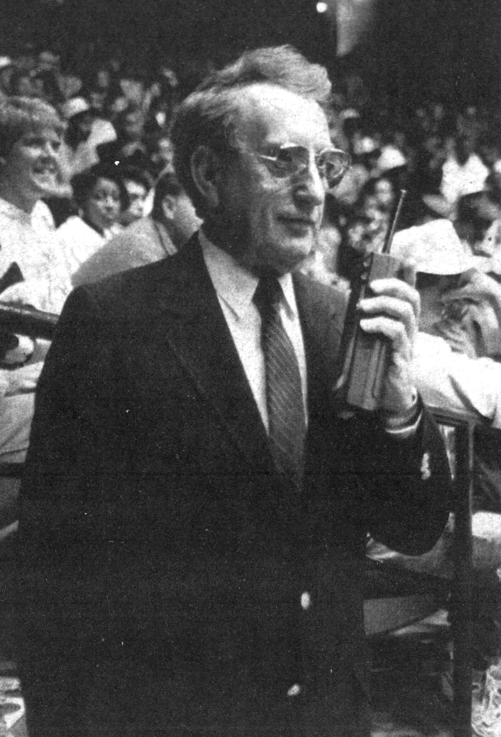 Nov. 12, 1989: Charlie Dungan, celebrates 2 decades as UD Arena security chief. DAYTON DAILY NEWS ARCHIVES