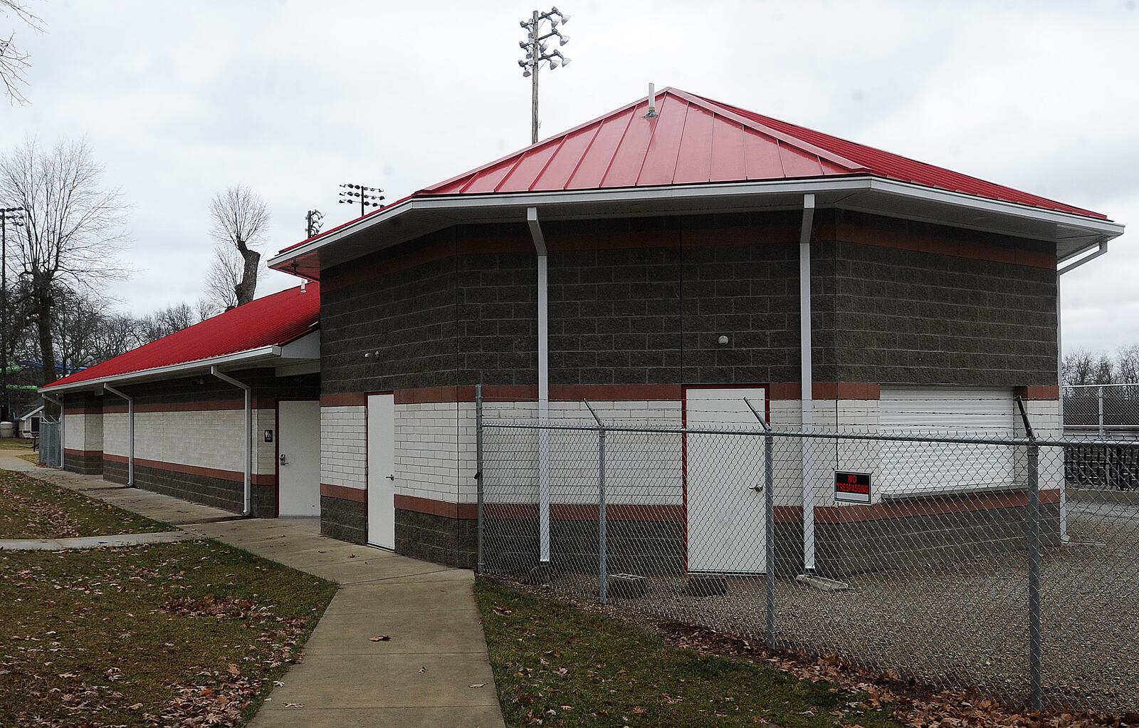 A private fundraising effort by the Tipp Pride Association has paid for new turf and a new concession/restrooms/storage building at the Tippecanoe High School Stadium at City Park. MARSHALL GORBY\STAFF