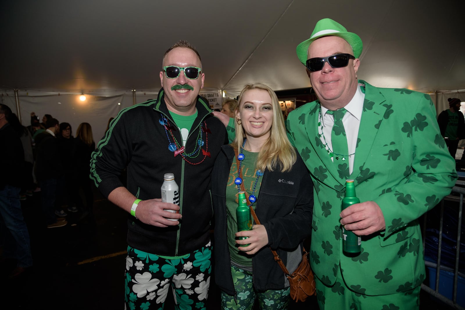 The St Patrick's Day party at Flanagan’s Pub, on 101 E. Stewart St. near the University of Dayton, is a longstanding local tradition. The event draws about 4,000 and includes a full day of live music in the tent set up in the pub's parking lot. TOM GILLIAM / CONTRIBUTING PHOTOGRAPHER