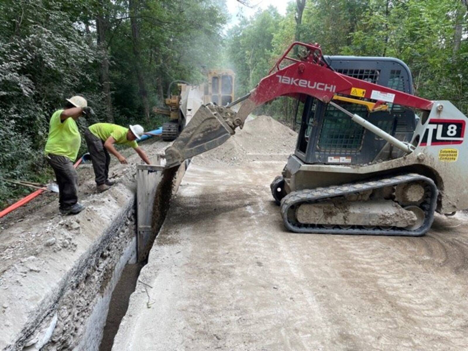 City of Union crews install new water lines on Martindale Road in Vandalia in  September. The $3 million project will allow Aullwood Audubon Farm Discovery Center to get access to public water after 'forever chemicals' were detected in the facility's drinking water well in 2020./ISMAIL TURAY JR./STAFF