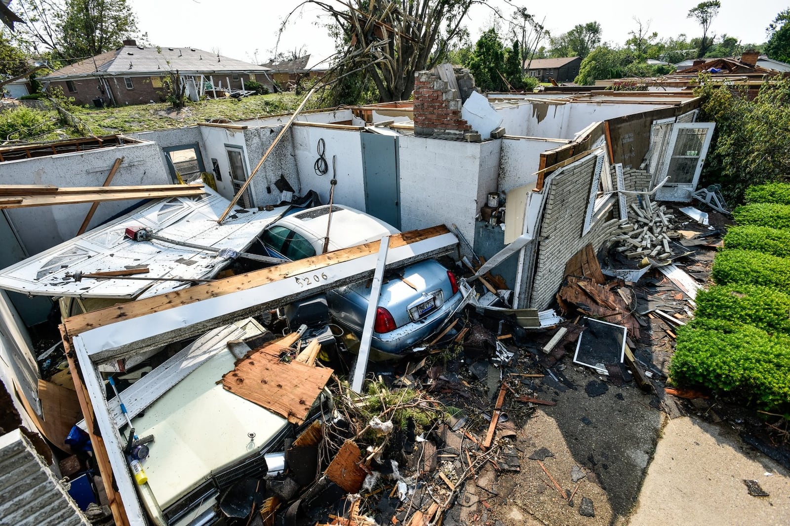 A home was destroyed on Weddington Road in Trotwood Madison by a Memorial Day tornado. NICK GRAHAM/STAFF PHOTO