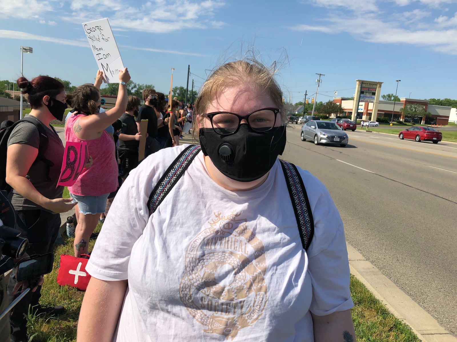 Mallory Yount, 24, of Dayton attended the anti-racism rally in Huber Heights on Saturday.