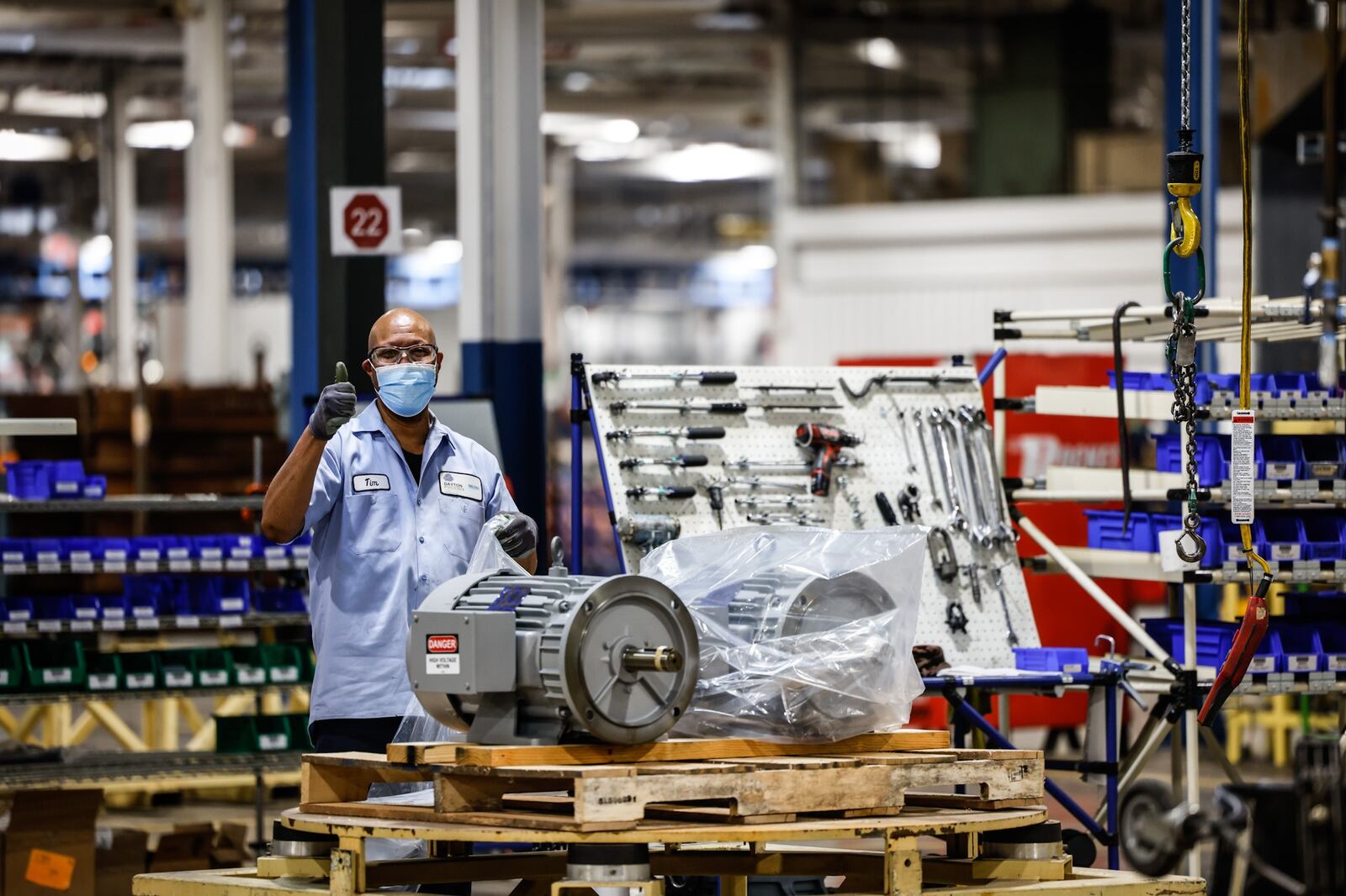 Workers are back to work at the Dayton Phoenix Group on Kuntz Road in the Old Dayton business park. The roof and the walls were severely damaged by the Memorial Day 2019 tornados. JIM NOELKER/STAFF