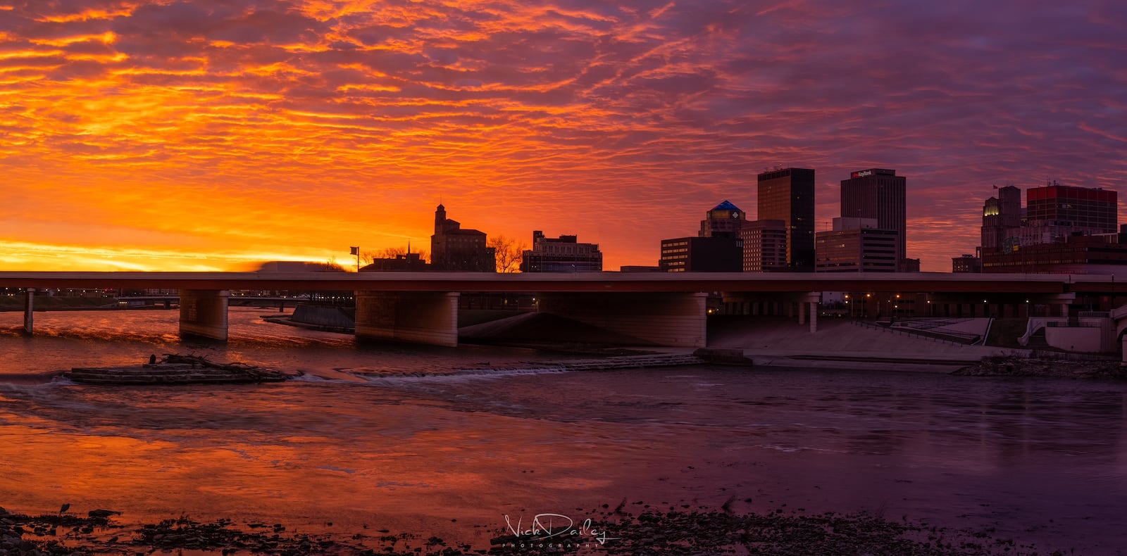 Fiery Winters Sunrise by Nick Dailey is a participant in the 2021 Art in the City event in downtown Dayton. CONTRIBUTED